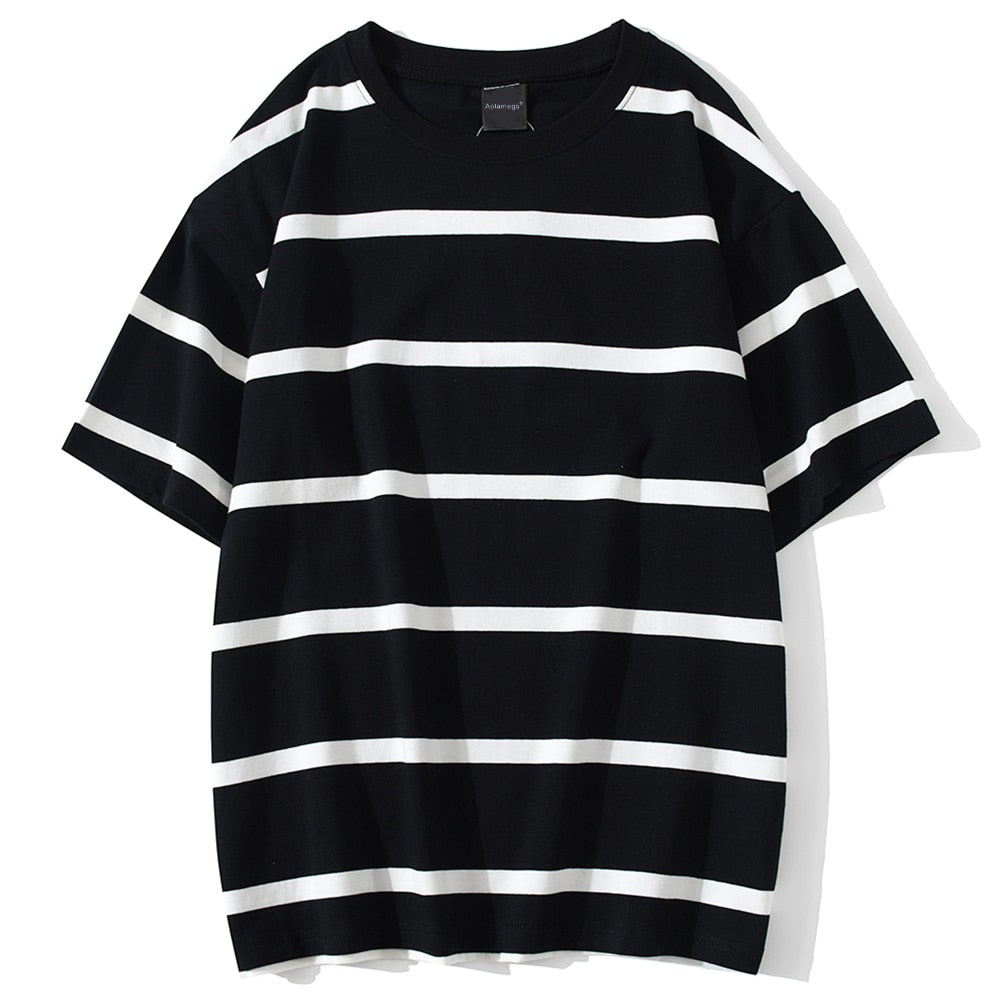 "Bumble" Unisex Men Women Streetwear Graphic Striped Tee