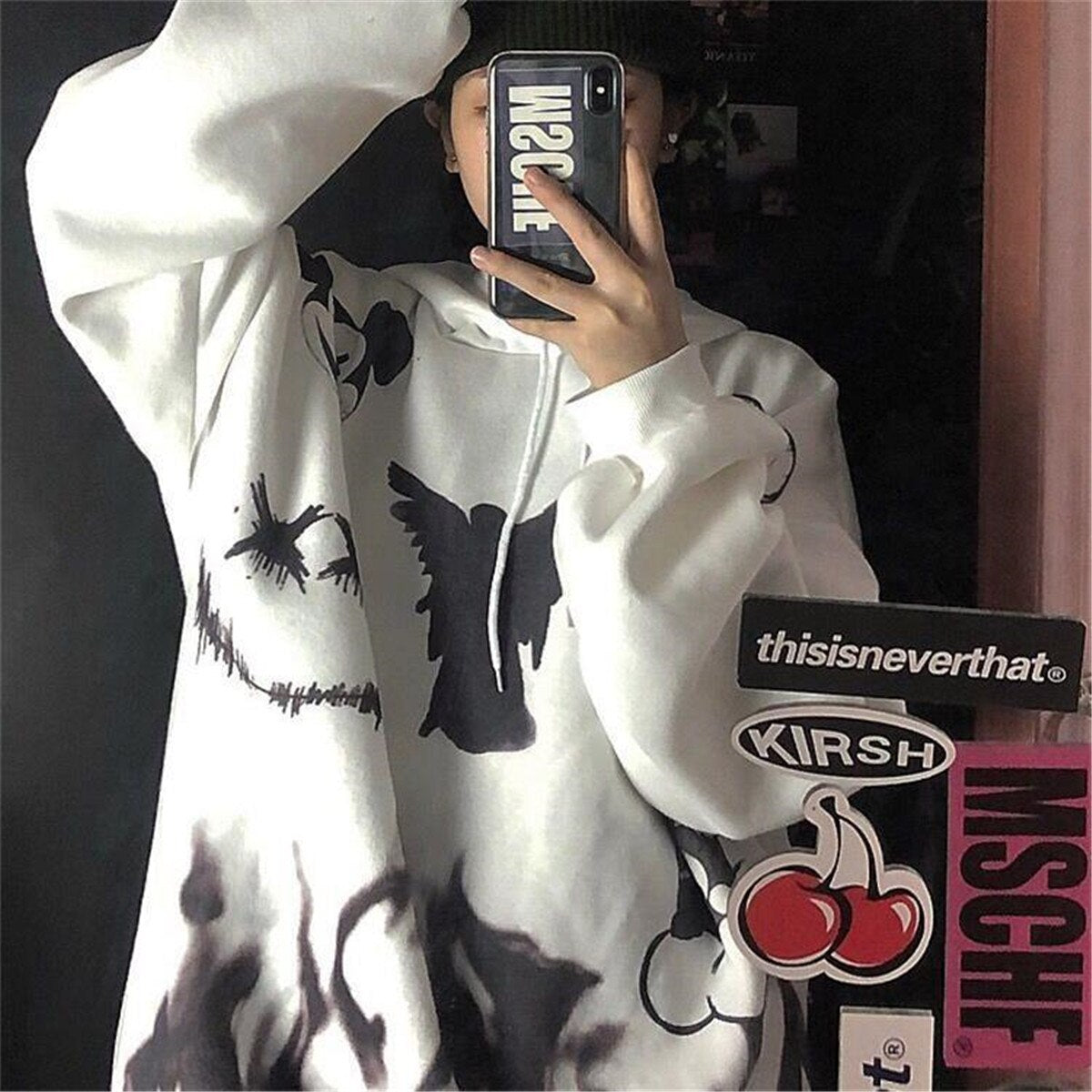 "Take The High Road" Graphic Unisex Streetwear Vintage Women Men Y2K Hoodie