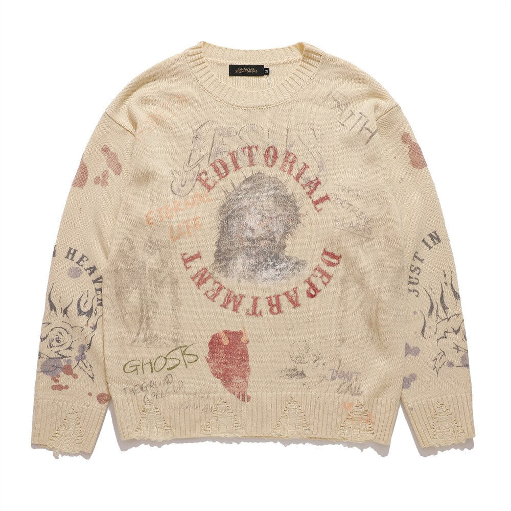 "Night Owl" Graphic Unisex Streetwear Vintage Women Men Y2K Sweater