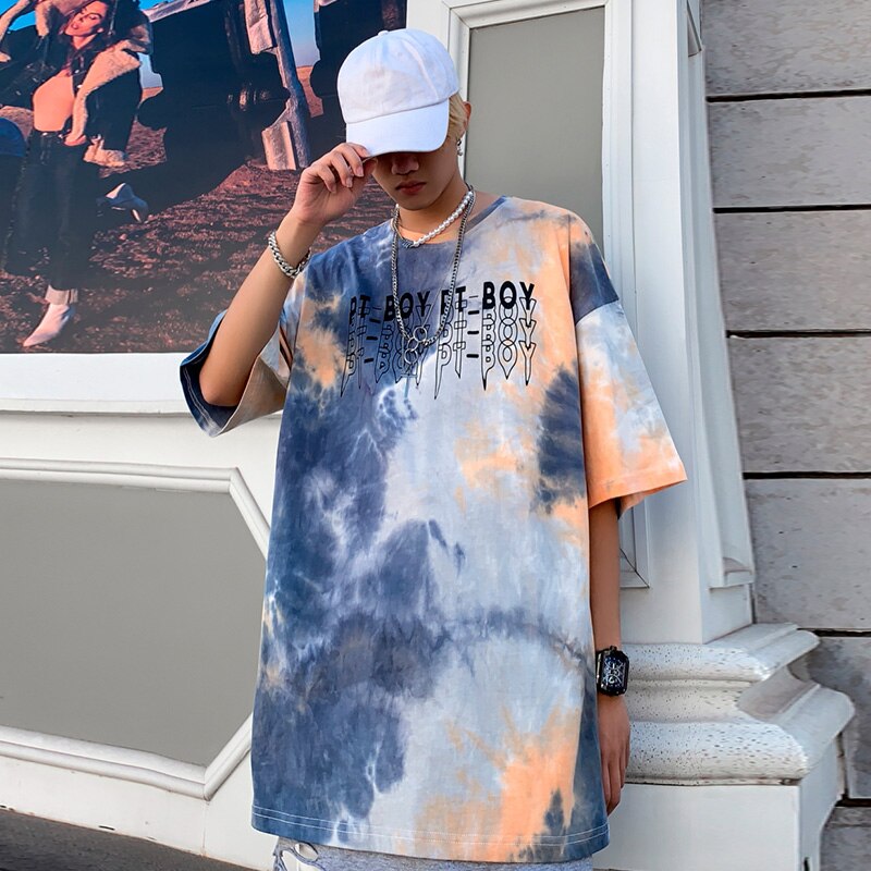 "Tie Dye" Graphic Unisex Streetwear Vintage Women Men Y2K T-Shirt