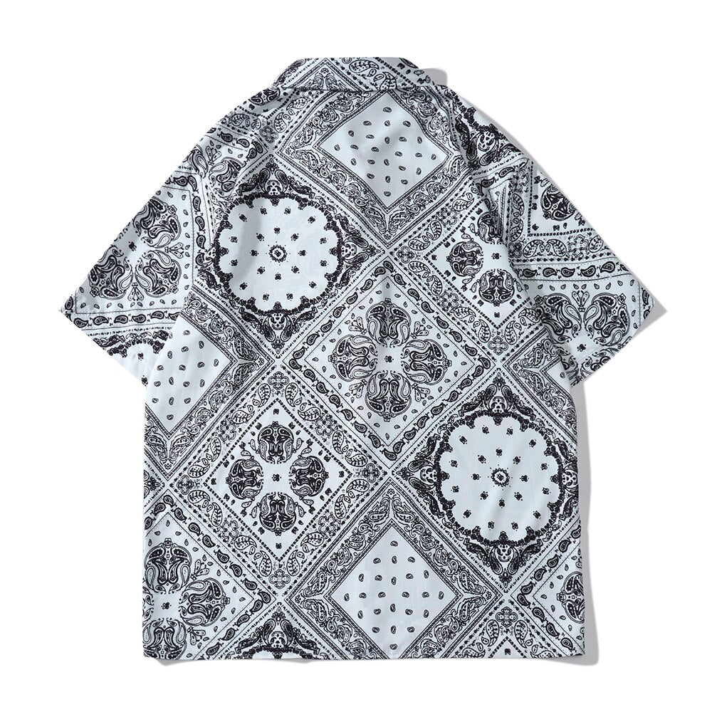 "White House" Graphic Unisex Streetwear Vintage Women Men Y2K Button Shirt