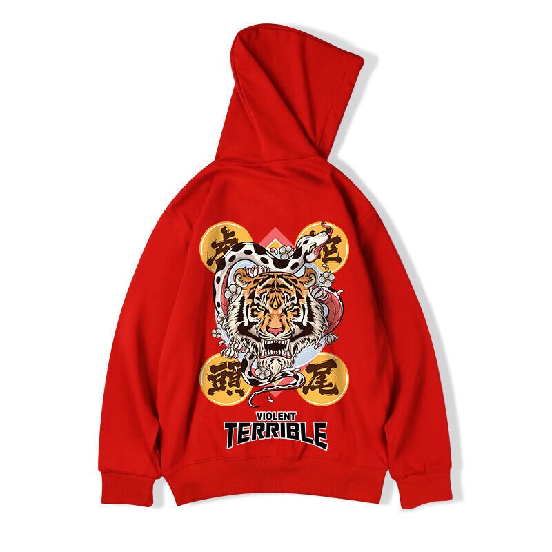 "Watching The Storm" Graphic Unisex Streetwear Vintage Women Men Y2K Hoodie