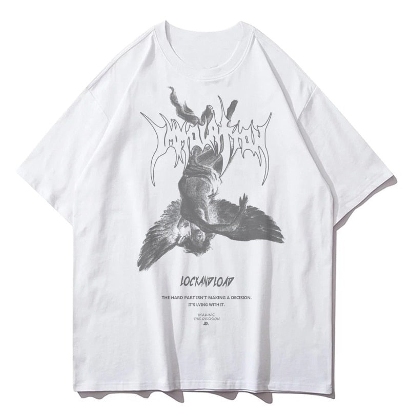 "Black Demon" Unisex Men Women Streetwear Graphic T-Shirt