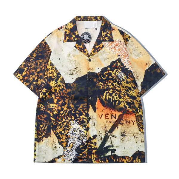 "Tyson" Graphic Unisex Streetwear Vintage Women Men Y2K Button Up Shirt