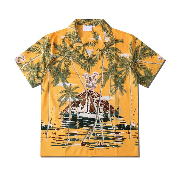 "Welcome To Hawaii" Graphic Unisex Streetwear Vintage Women Men Y2K Button Up Shirt