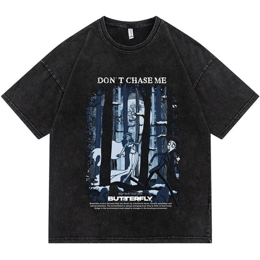 "No Chasing" Graphic Unisex Streetwear Vintage Women Men Y2K T-Shirt