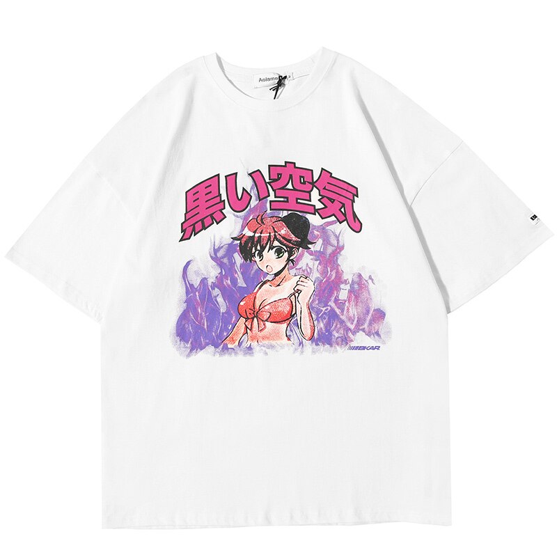 "Blue Smoke" Graphic Unisex Streetwear Vintage Women Men Y2K T-Shirt