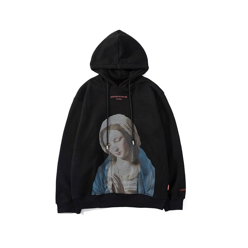 "Praying Over" Graphic Unisex Streetwear Vintage Women Men Y2K Hoodie