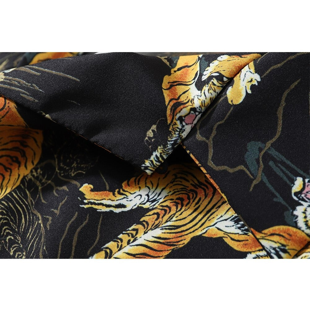 "Dark Leopard" Unisex Streetwear Men Women Button Shirt