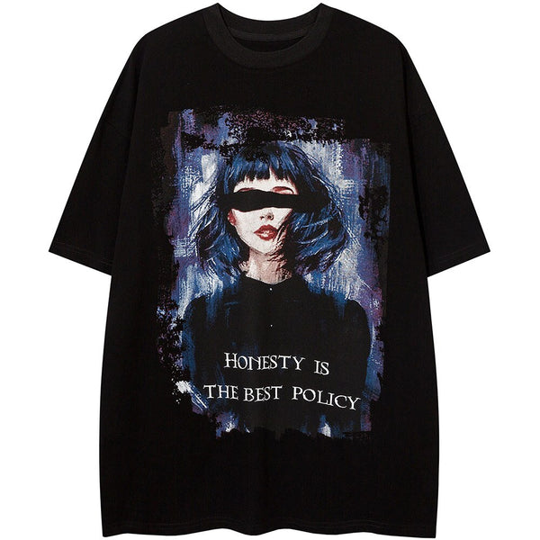 "No Honestly" Graphic Unisex Streetwear Vintage Women Men Y2K T-Shirt