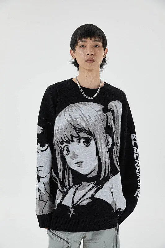 "Little Bit" Graphic Unisex Streetwear Vintage Women Men Y2K Sweater
