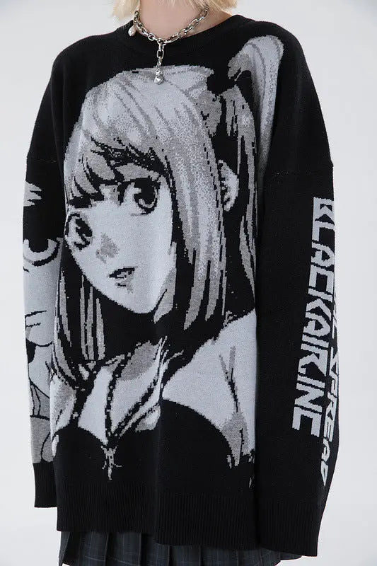 "Little Bit" Graphic Unisex Streetwear Vintage Women Men Y2K Sweater