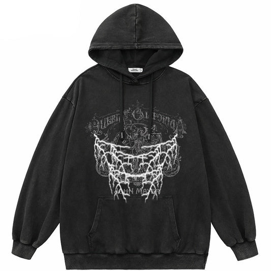 "White Lighting" Graphic Unisex Streetwear Vintage Women Men Y2K Hoodie