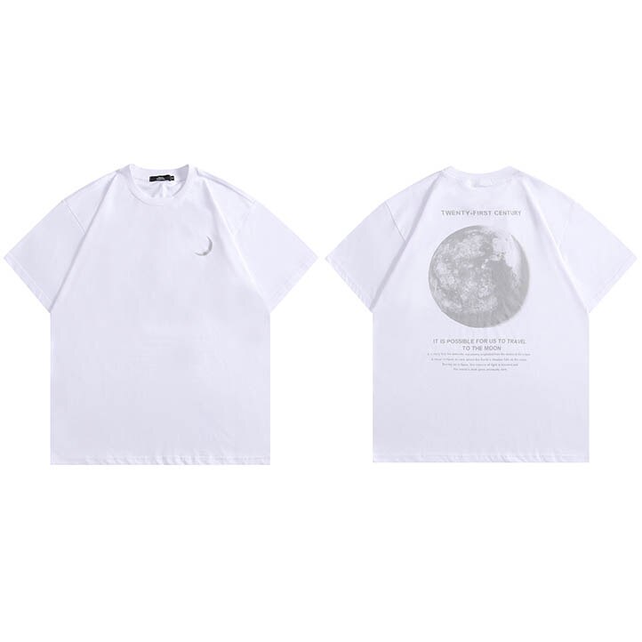 "Moon Light" Graphic Unisex Streetwear Vintage Women Men Y2K T-Shirt