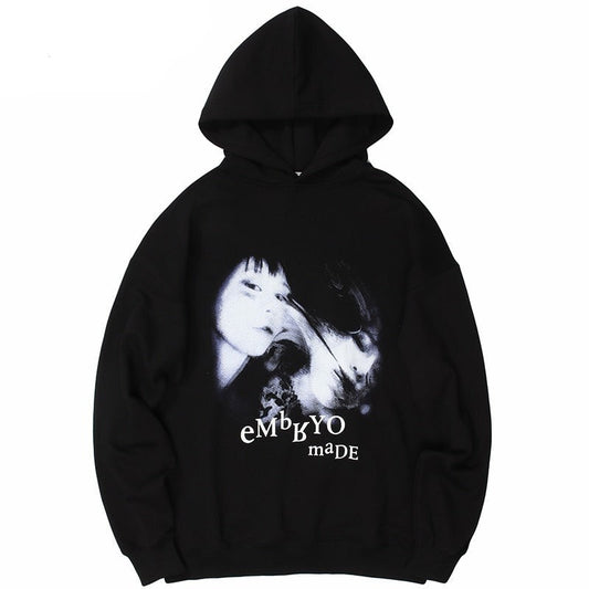 "Blue Fades" Graphic Unisex Streetwear Vintage Women Men Y2K Hoodie