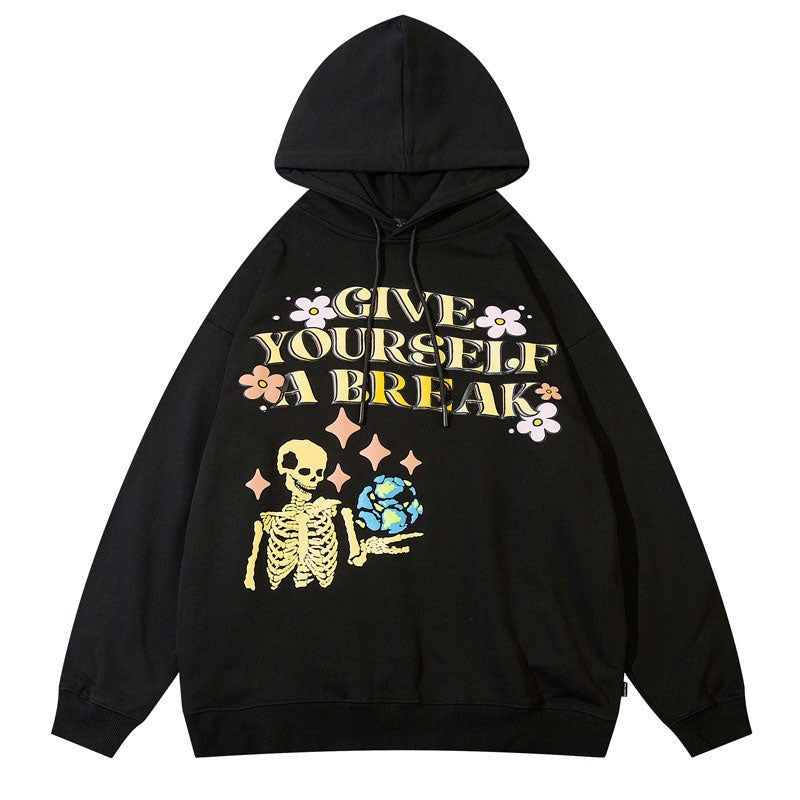 "Take A Break" Graphic Unisex Streetwear Vintage Women Men Y2K Hoodie