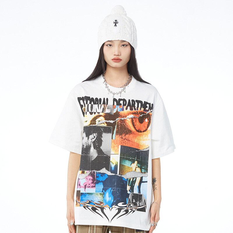 "Punk Rock" Graphic Unisex Streetwear Vintage Women Men Y2K T-Shirt