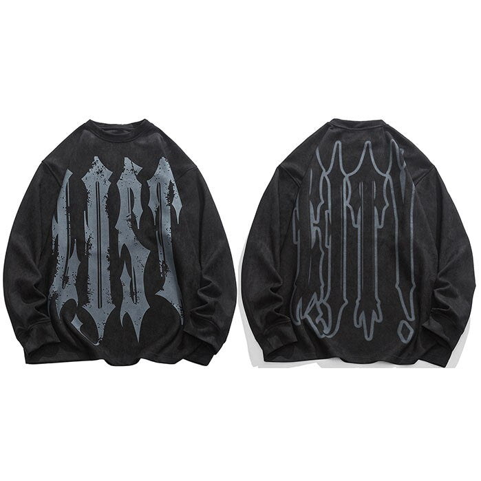 "Dust" Graphic Unisex Streetwear Vintage Women Men Y2K Sweatshirt