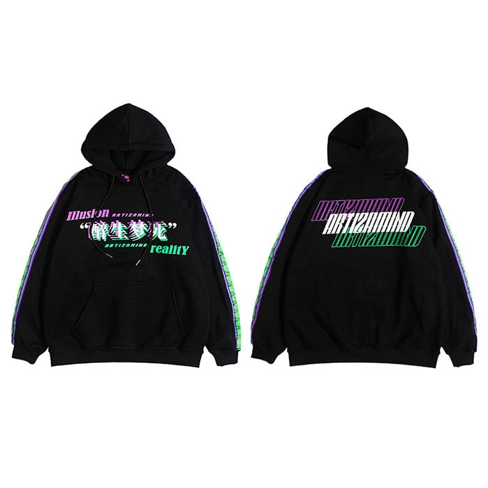 "Dark Reality" Unisex Men Women Streetwear Graphic Hoodie
