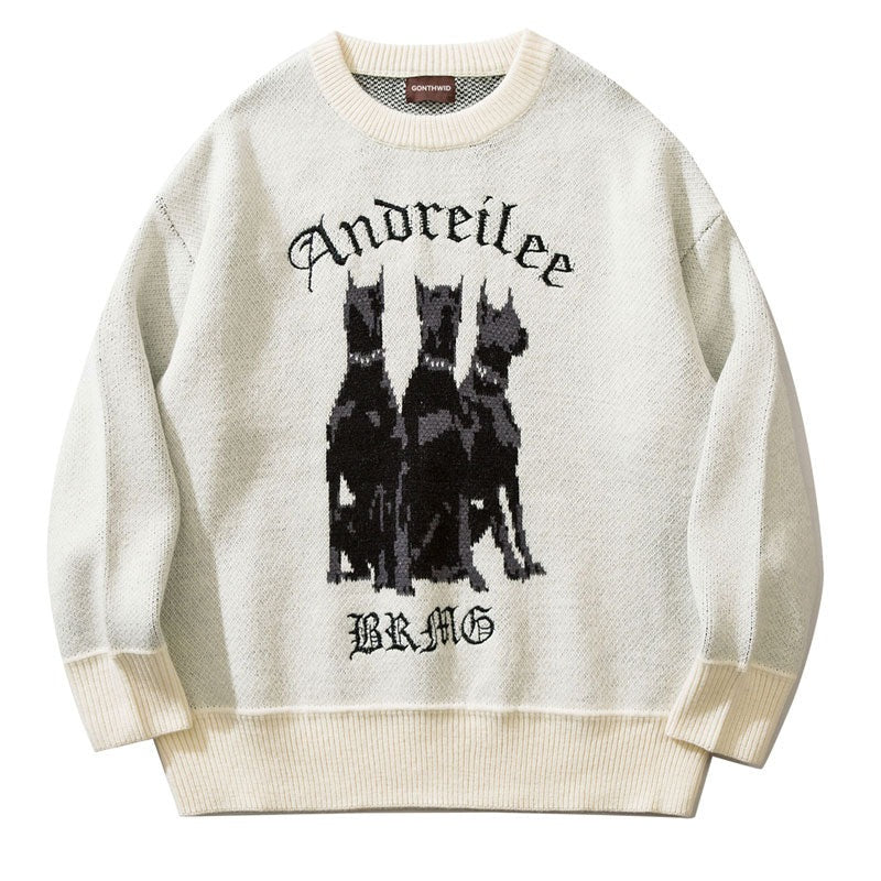 "Blood Hound" Unisex Men Women Streetwear Graphic Sweater