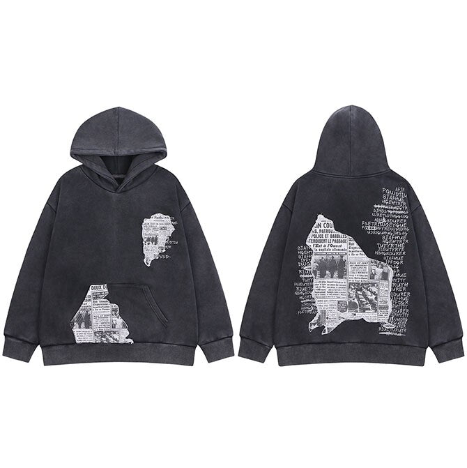 "Read All About It" Graphic Unisex Streetwear Vintage Women Men Y2K Hoodie
