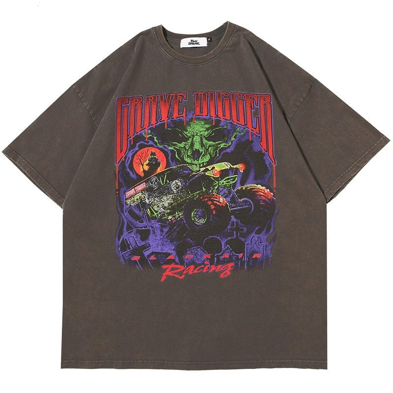 "Monster Truck Finale" Graphic Unisex Streetwear Vintage Women Men Y2K T-Shirt