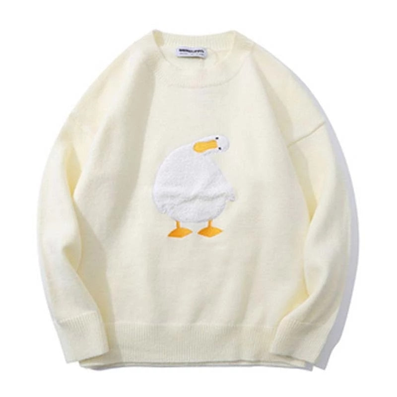 "Confused Duckie" Long Sleeve Unisex Men Women Sweatshirt