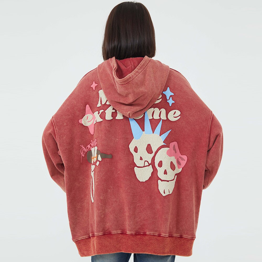 "Blue Mohawk" Unisex Men Women Streetwear Graphic Hoodie