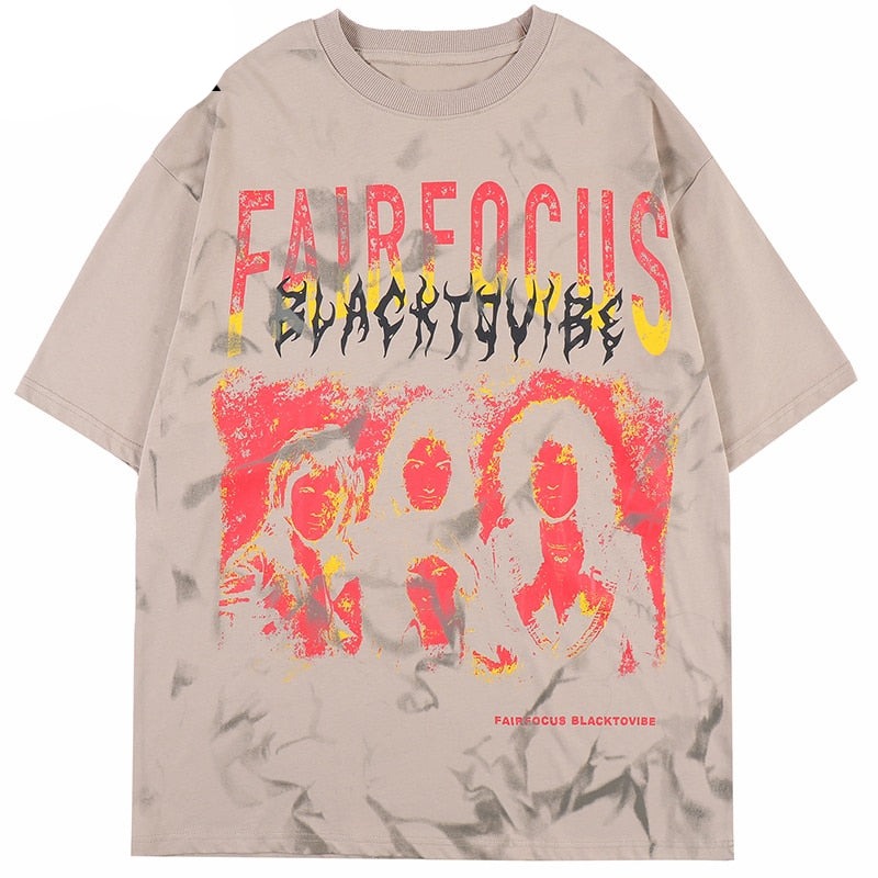 "Straight Focus" Graphic Unisex Streetwear Vintage Women Men Y2K T-Shirt