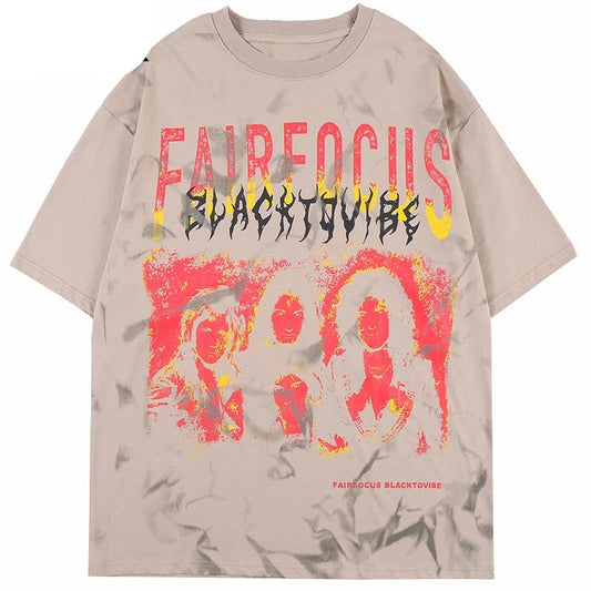 "Straight Focus" Graphic Unisex Streetwear Vintage Women Men Y2K T-Shirt
