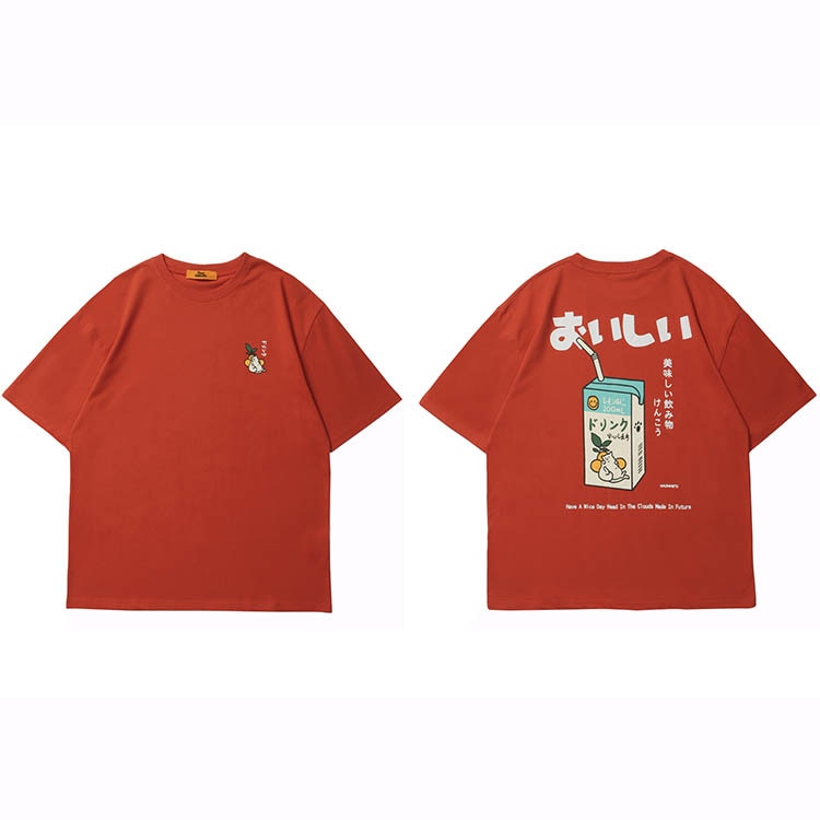"Milk Box" Graphic Unisex Streetwear Vintage Women Men Y2K T-Shirt