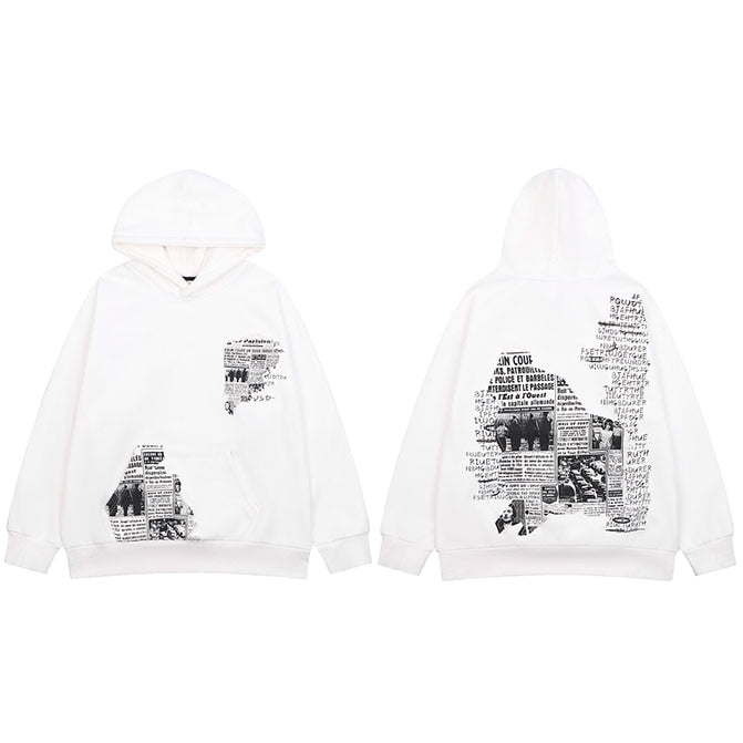 "Read All About It" Graphic Unisex Streetwear Vintage Women Men Y2K Hoodie