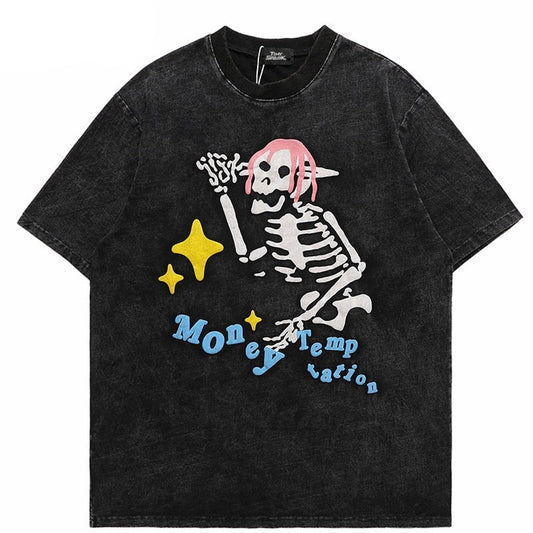 "Pink Hair" Graphic Unisex Streetwear Vintage Women Men Y2K T-Shirt