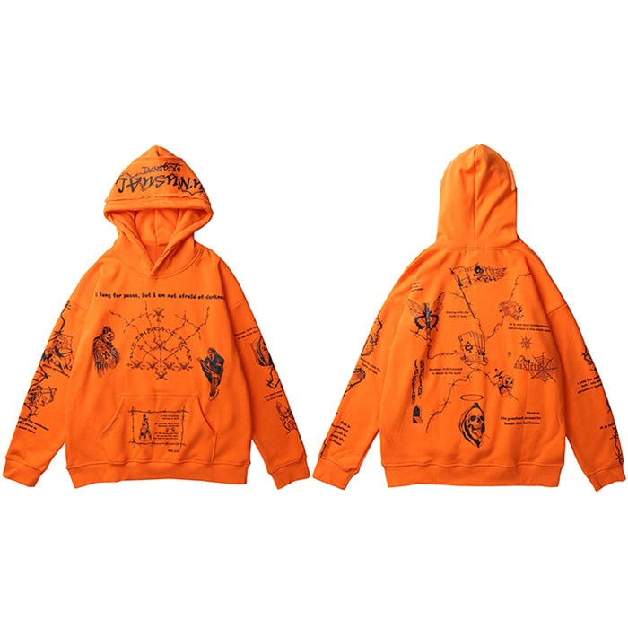 "Cross Eyed" Unisex Men Women Streetwear Graphic Hoodie