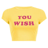 "Take A Wish" Graphic Unisex Streetwear Vintage Women Men Y2K T-Shirt