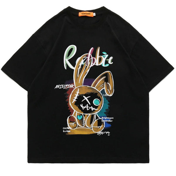 "Bunny Run" Unisex Men Women Streetwear Graphic T-Shirt