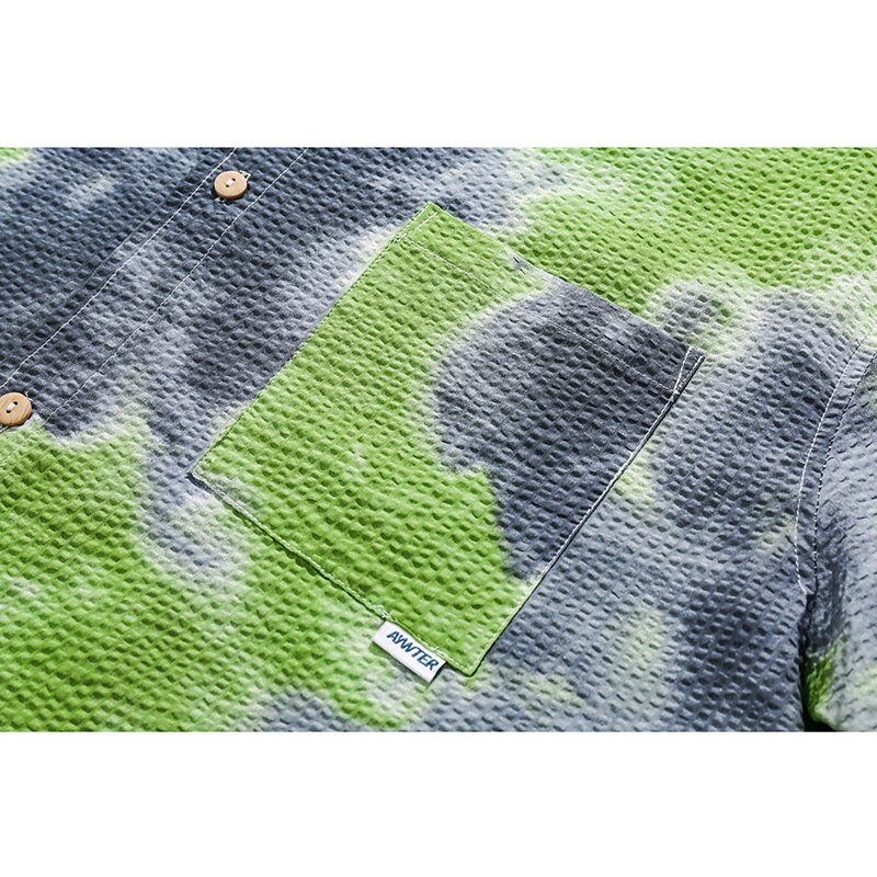 "Green Beach" Graphic Unisex Streetwear Women Men Y2K Shirt