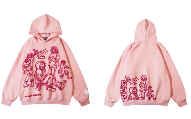Dark gothic hoodie with retro Y2K spirit, heavyweight feel and durable stitching, a versatile piece for skate, alt, and urban outfits all season.