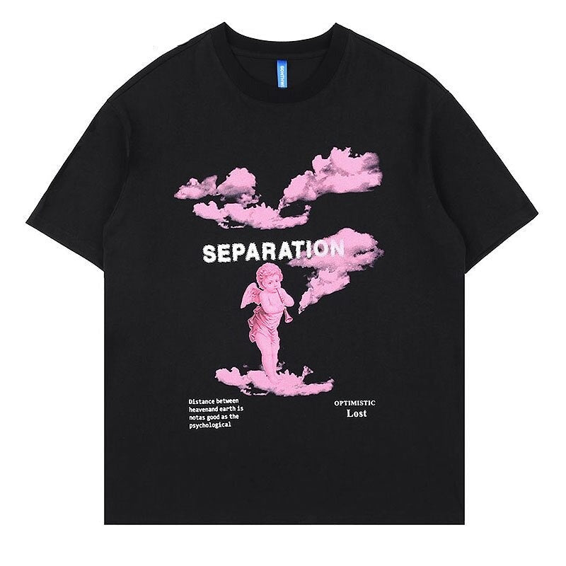 "Separation" Graphic Unisex Streetwear Vintage Women Men Y2K T-Shirt