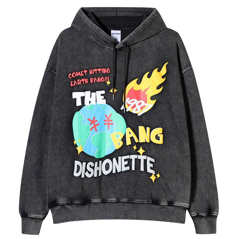"Burning Fast" Unisex Men Women Streetwear Graphic Hoodie