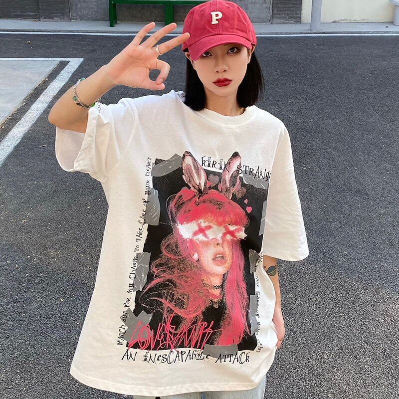 "Crossed Vision" Unisex Men Women Streetwear Graphic T-Shirt