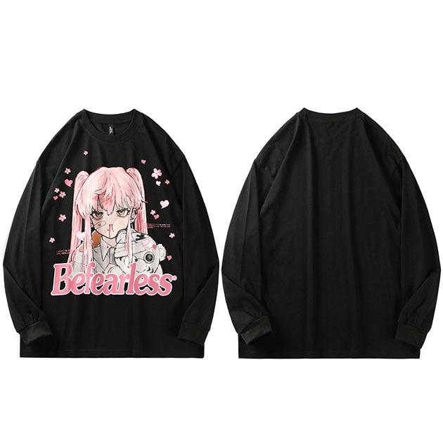 "Be Fearless" Unisex Men Women Streetwear Graphic Sweater