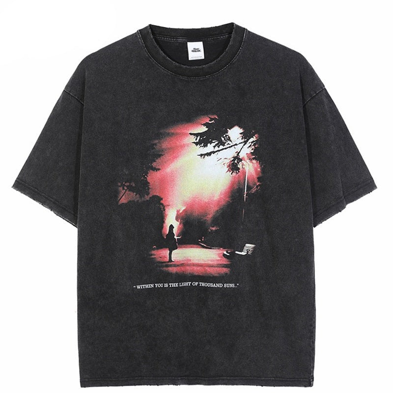 "Sunshine" Graphic Unisex Streetwear Vintage Women Men Y2K T-Shirt