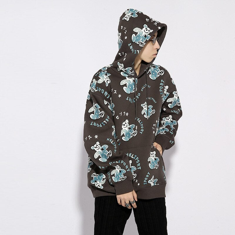 "Twin Flame" Graphic Unisex Streetwear Vintage Women Men Y2K Hoodie
