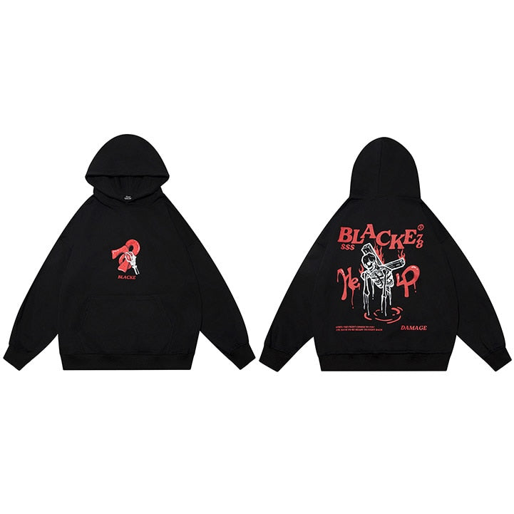 "Rise From Below" Graphic Unisex Streetwear Vintage Women Men Y2K Hoodie