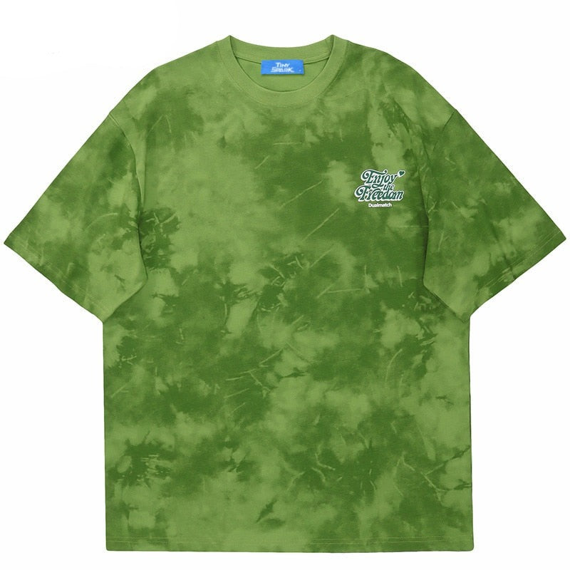 "Tie Dye" Graphic Unisex Streetwear Vintage Women Men Y2K T-Shirt