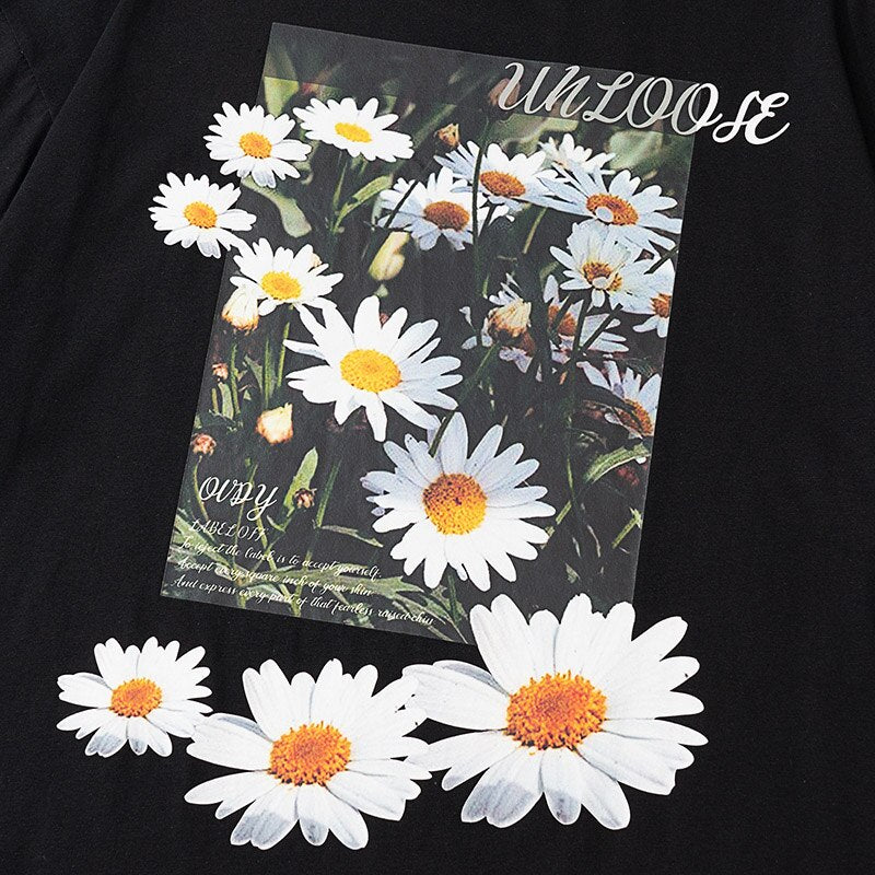 "Flower Basis" Unisex Men Women Streetwear Graphic T-Shirt