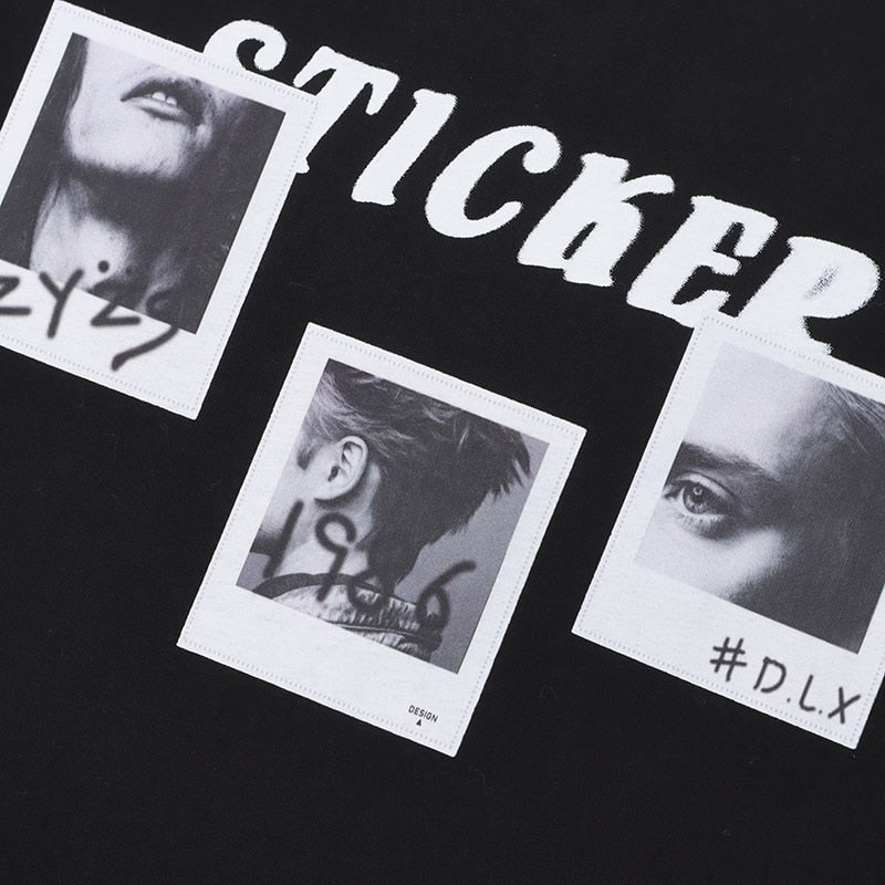 "Sticker" Graphic Unisex Streetwear Vintage Women Men Y2K T-Shirt