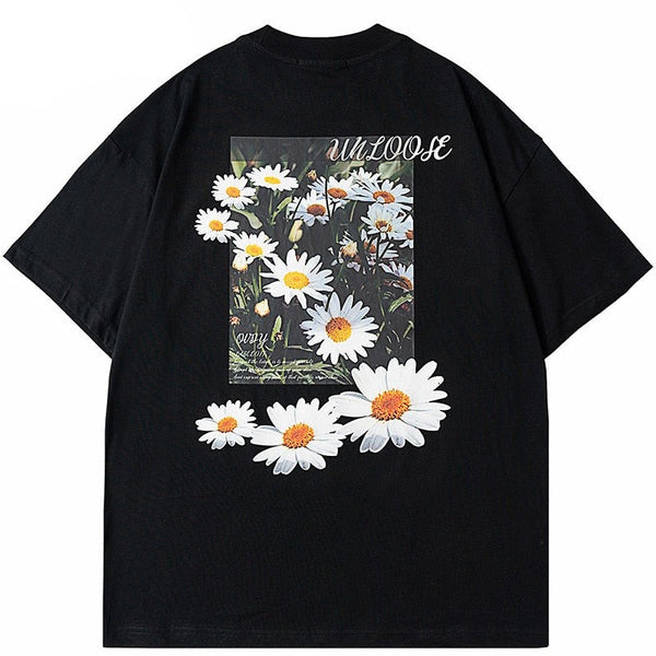 "Flower Basis" Unisex Men Women Streetwear Graphic T-Shirt