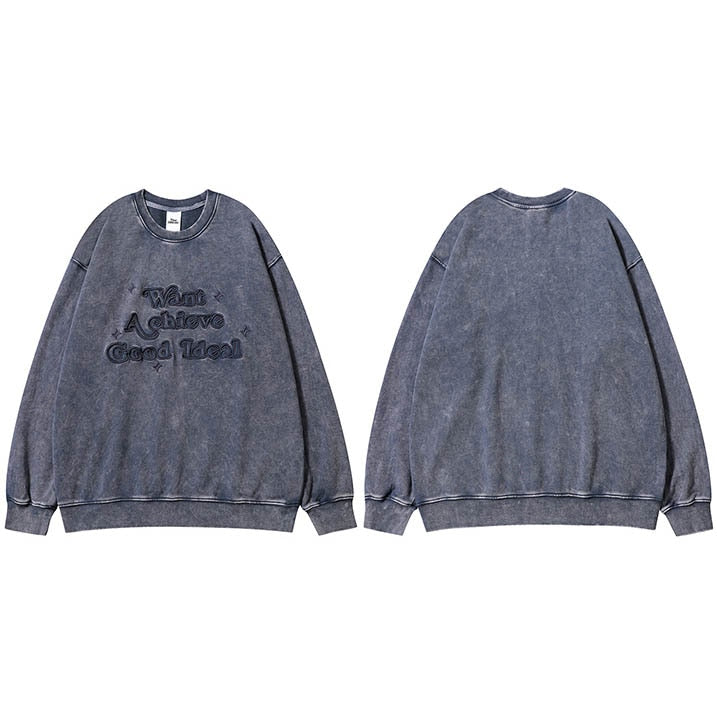 "Achieve Everything" Unisex Men Women Streetwear Graphic Sweatshirt